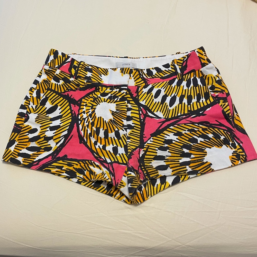 J. Crew Mini Shorts in Orange, Pink & Black Size 2